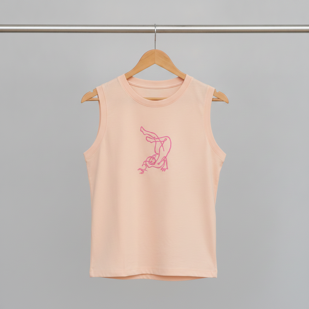Damen Top // WWF Yoga // Peach