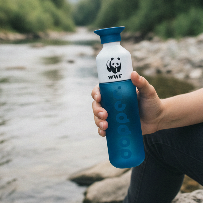 Dopper Original Trinkflasche mit WWF Logo (450 ml) // Cosmic Storm