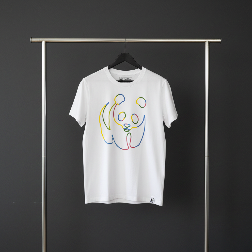 Unisex T-Shirt // Rainbow Panda // weiß