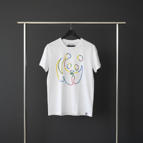 Unisex T-Shirt // Rainbow Panda // weiß