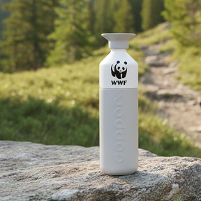 Dopper Steel Trinkflasche mit WWF Logo (800 ml) // Crisp Grey