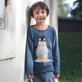 Kinder Longsleeve // Pinguin // Dunkelblau