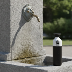 Dopper Steel Trinkflasche mit WWF Logo (800 ml) // Deep Black