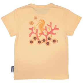 Coq en Pate // Kinder T-Shirt // Seepferdchen // apricot