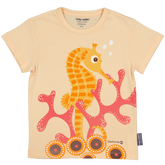 Coq en Pate // Kinder T-Shirt // Seepferdchen // apricot