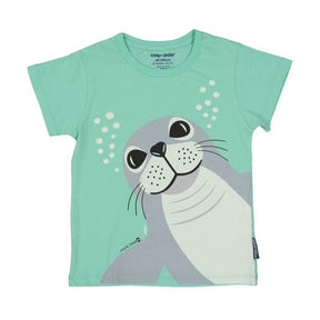 Coq en Pate // Kinder T-Shirt // Robbe // türkis