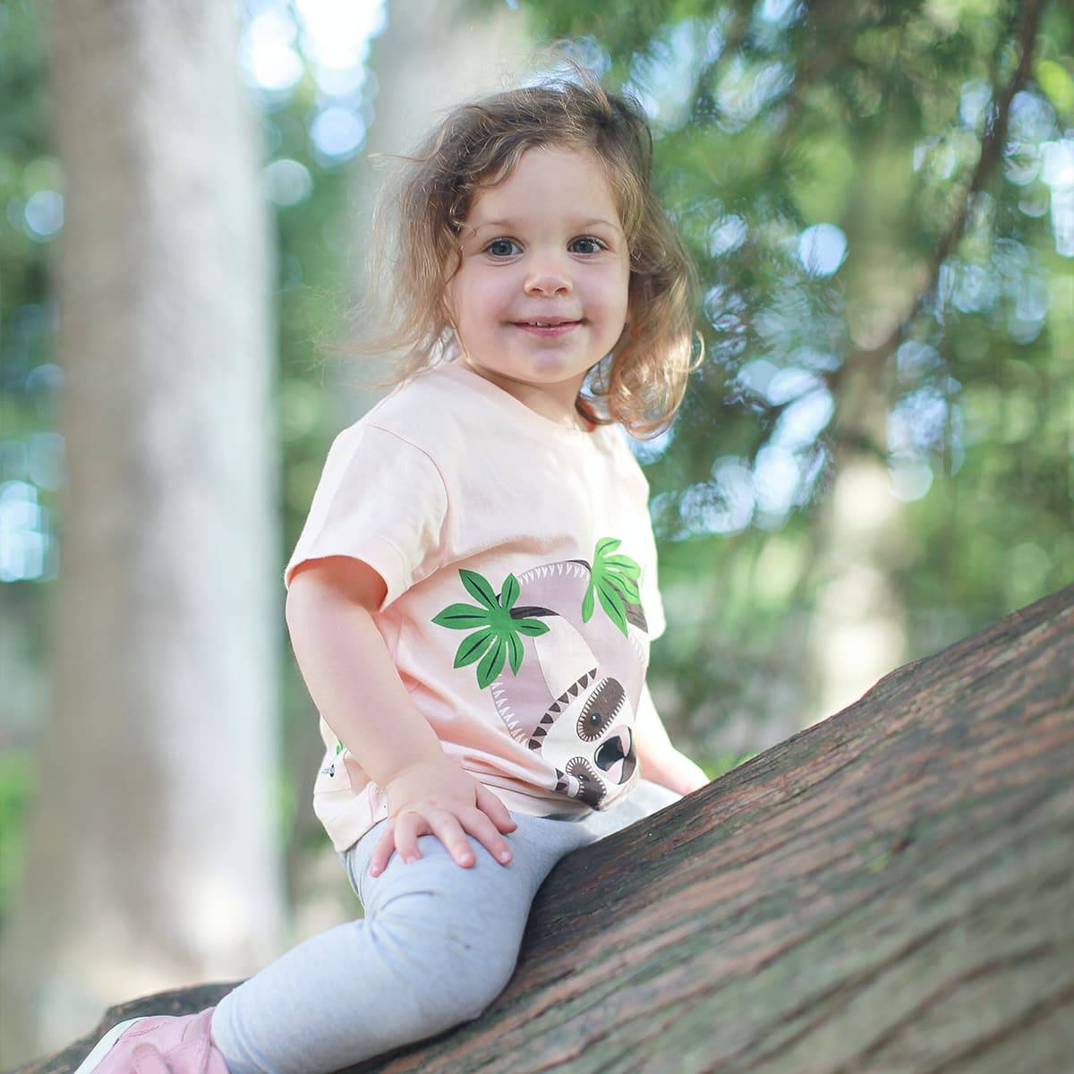 Coq en Pate // Kinder T-Shirt // Faultier // apricot