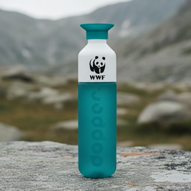 Dopper Original Trinkflasche mit WWF Logo (450 ml) // Tidal Teal