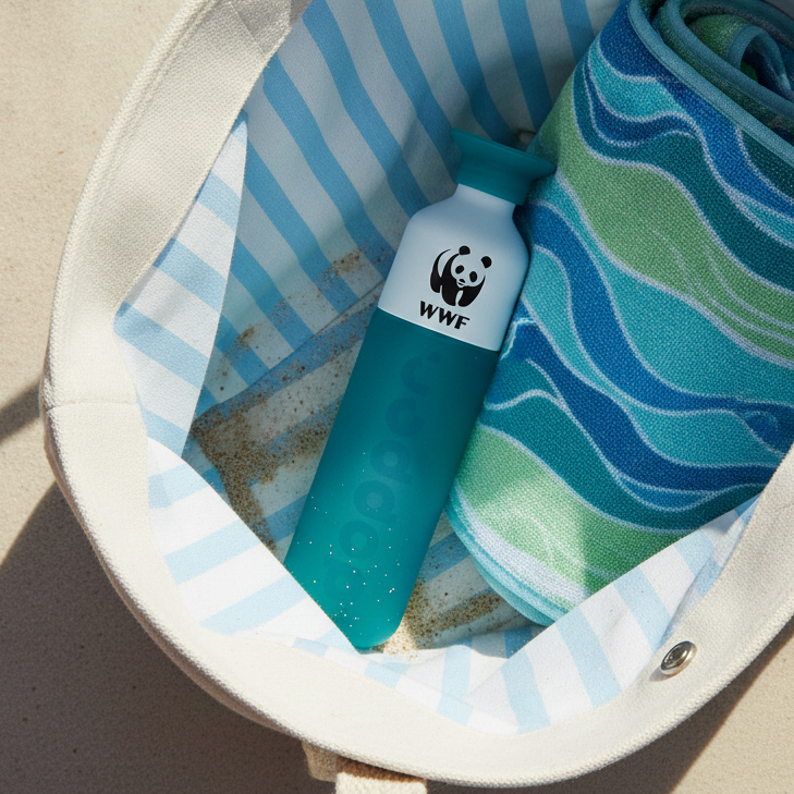Dopper Original Trinkflasche mit WWF Logo (450 ml) // Tidal Teal