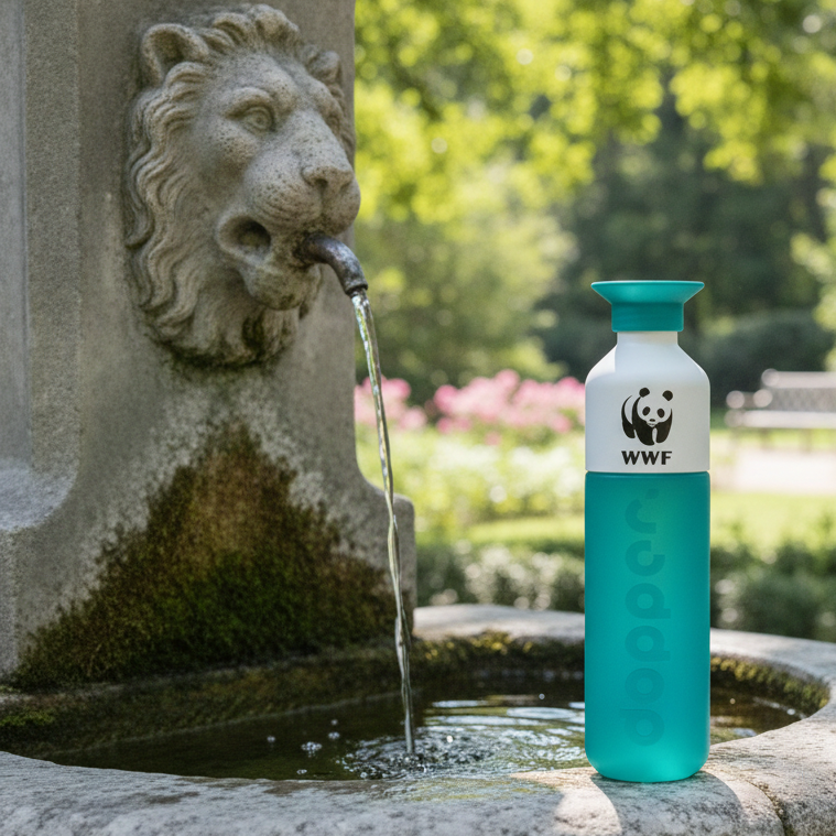 Dopper Original Trinkflasche mit WWF Logo (450 ml) // Tidal Teal