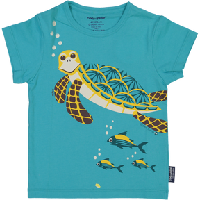 Coq En Pate // Kinder T-Shirt // Schildkröte // Türkis