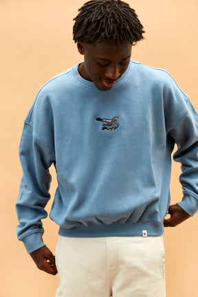 Unisex Sweatshirt // Robben // Blaugrau