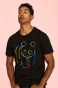 Unisex T-Shirt // Rainbow Panda // schwarz