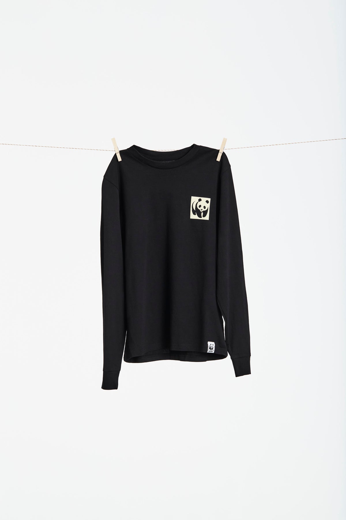 Unisex Longsleeve // WWF Panda // schwarz