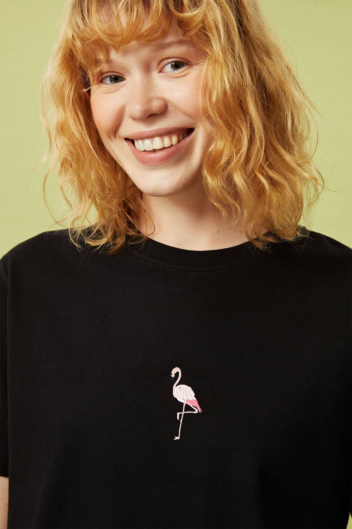Unisex T-Shirt // Flamingo // Schwarz