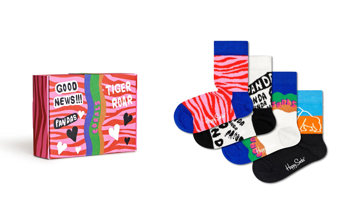 Kids WWF x Happy Socks // 4-Pack Geschenkset